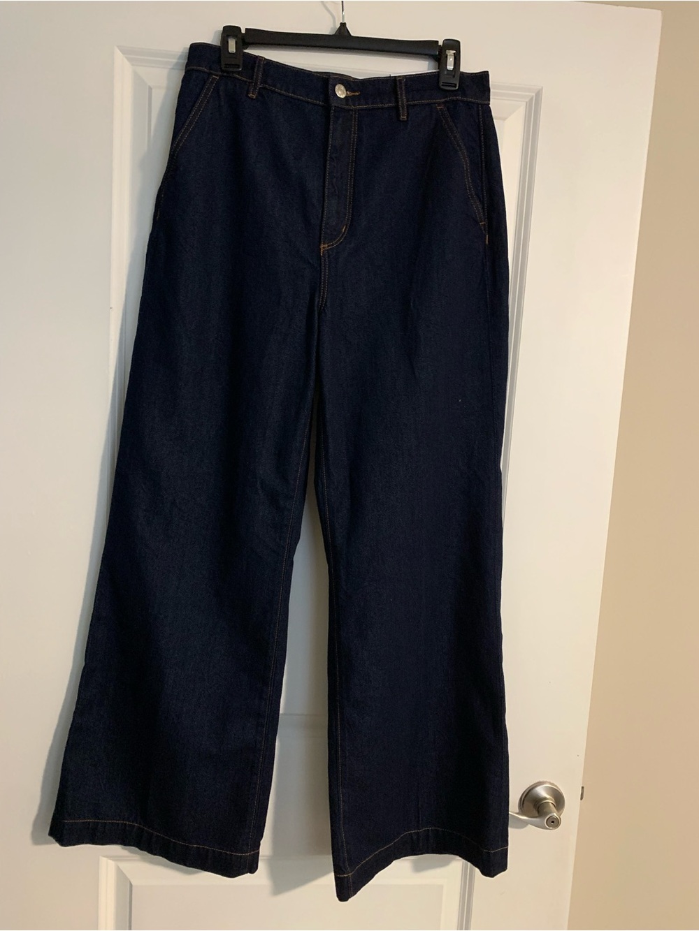 Women’s wide-Leg Dark Blue Denim Jeans